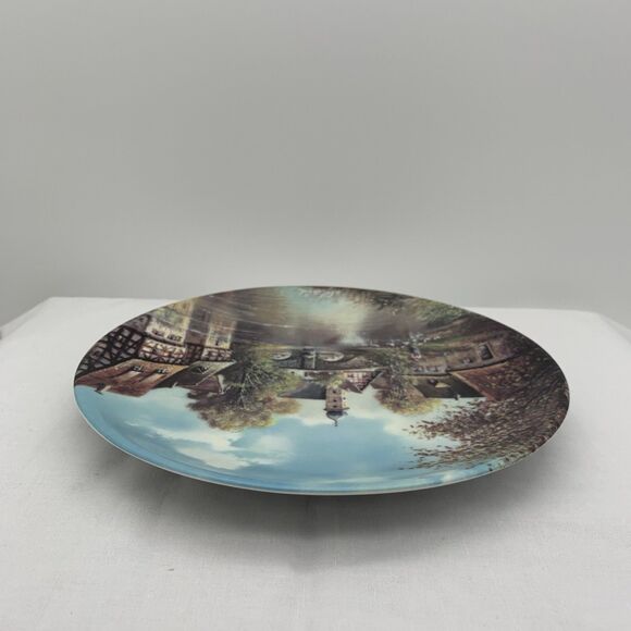 By The Old Bridge Collector Plate COA and Box 1991 Helmut Glossl Artist Germany - Picture 7 of 12